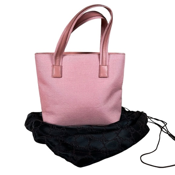 GUCCI Pink Canvas & Leather Mini Hand Bag - Picture 2 of 12